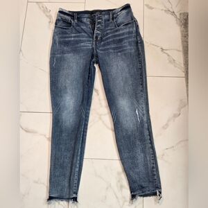 Lucky Brand Distressed Button Fly Raw Hem Jeans Women’s Size 8